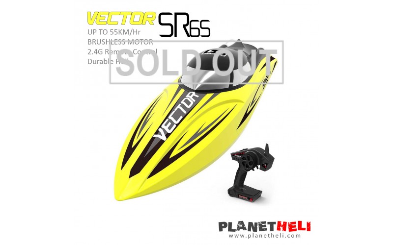 Volantex Vector SR65 65cm 55km/h Brushless High Speed ​​RC Boat - Yellow (ARTR)